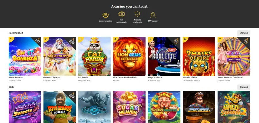 Lucky spin casino